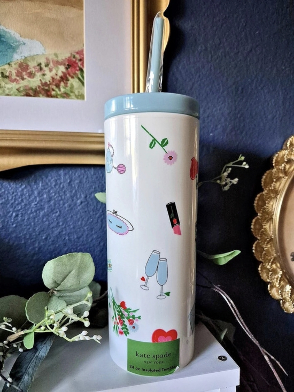 kate spade New York Wedding Cake Toss 24 oz Tumbler NEW!